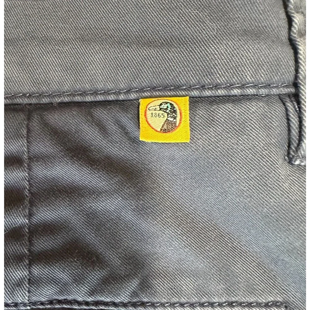 Duck Head Gold School Pants Men’s 34x32 Chino Flat Front Straight Stretch Navy